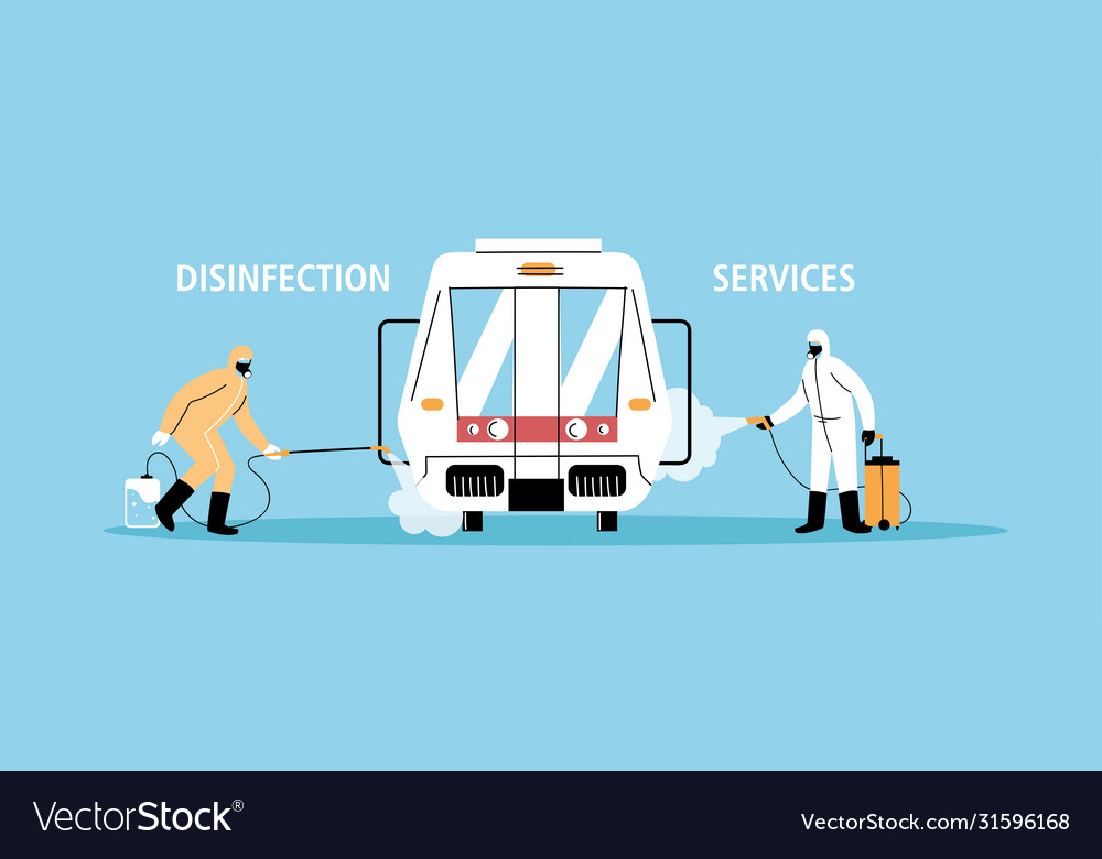 Service metro disinfection coronavirus or covid19