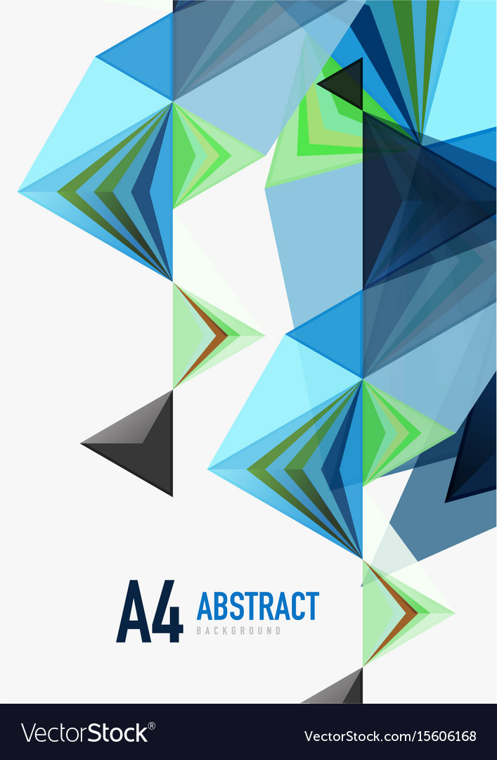 Triangular low poly a4 size geometric