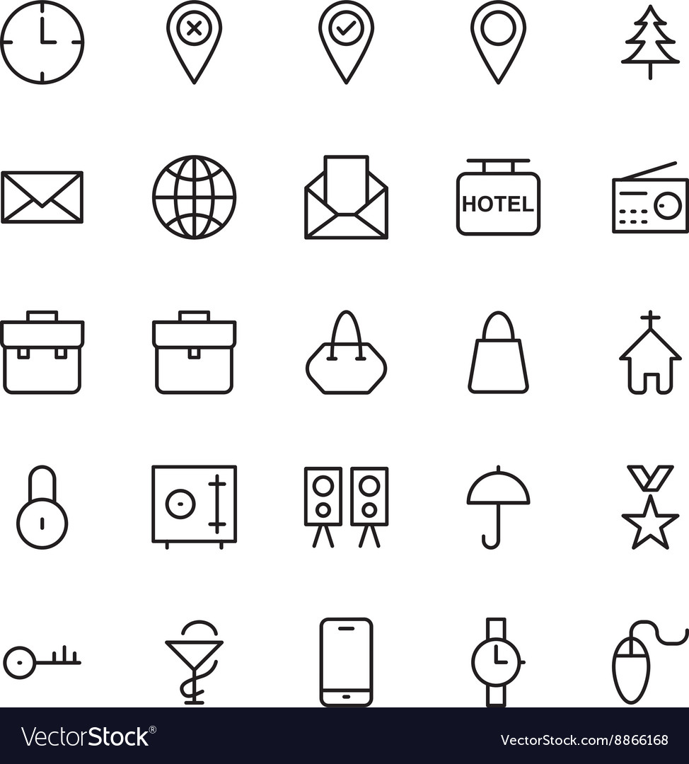 Web and user interface outline icons 1