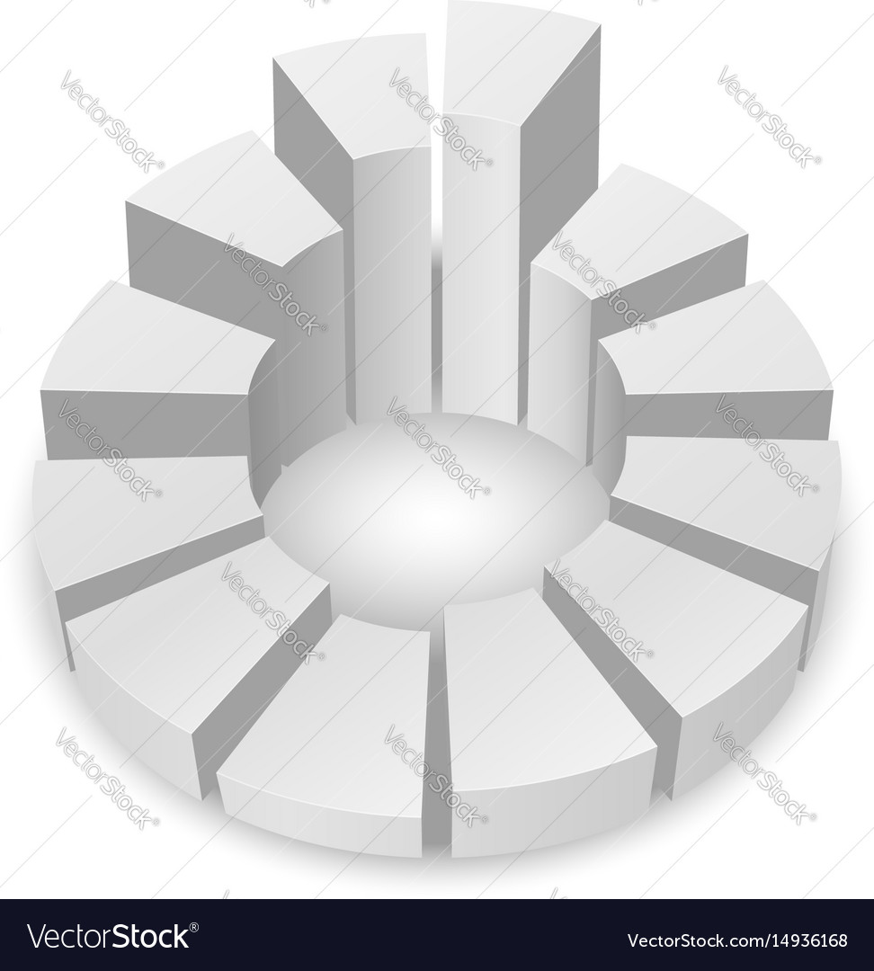 White circular diagram with columns isolated