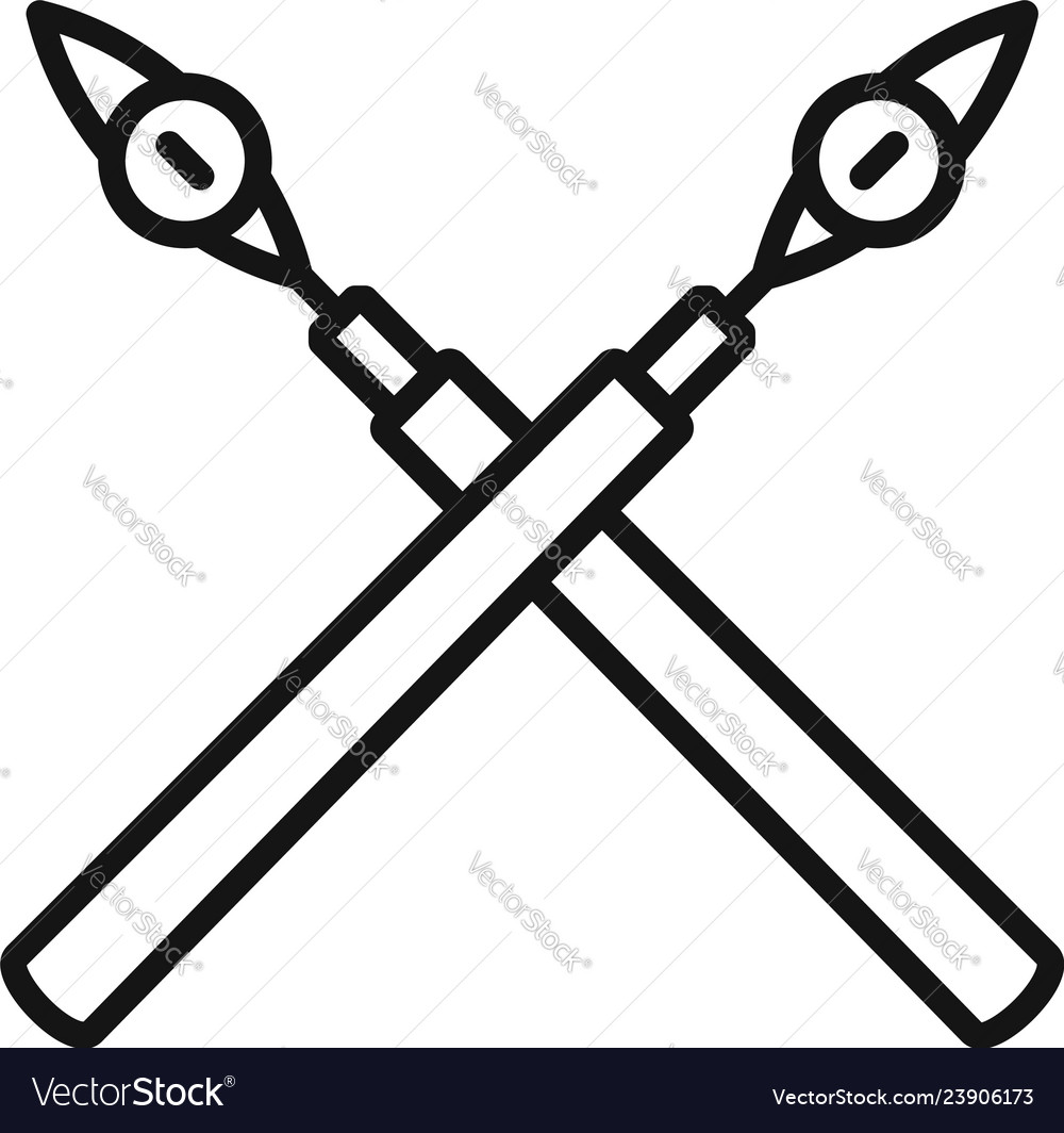 Architect pen tool icon outline style Royalty Free Vector