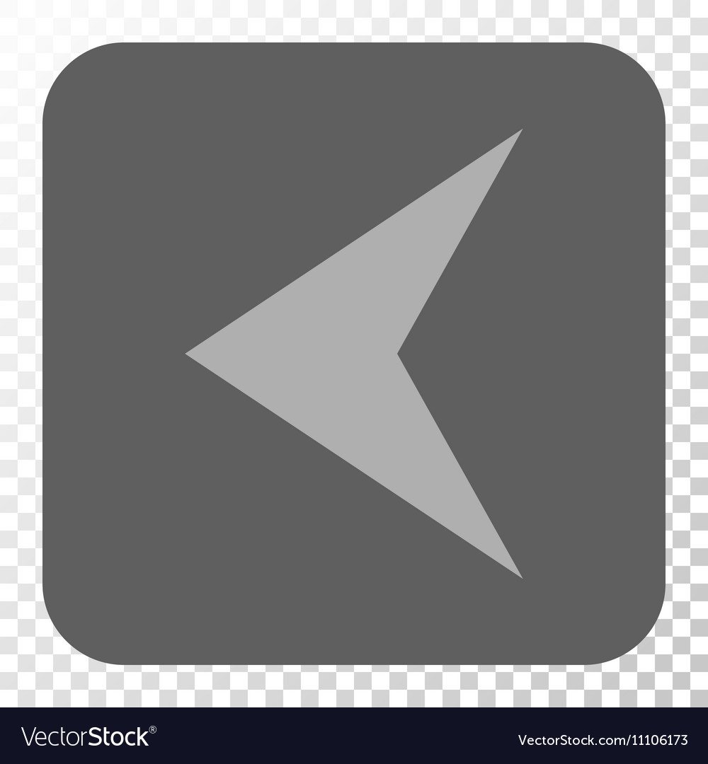 Arrowhead left rounded square button