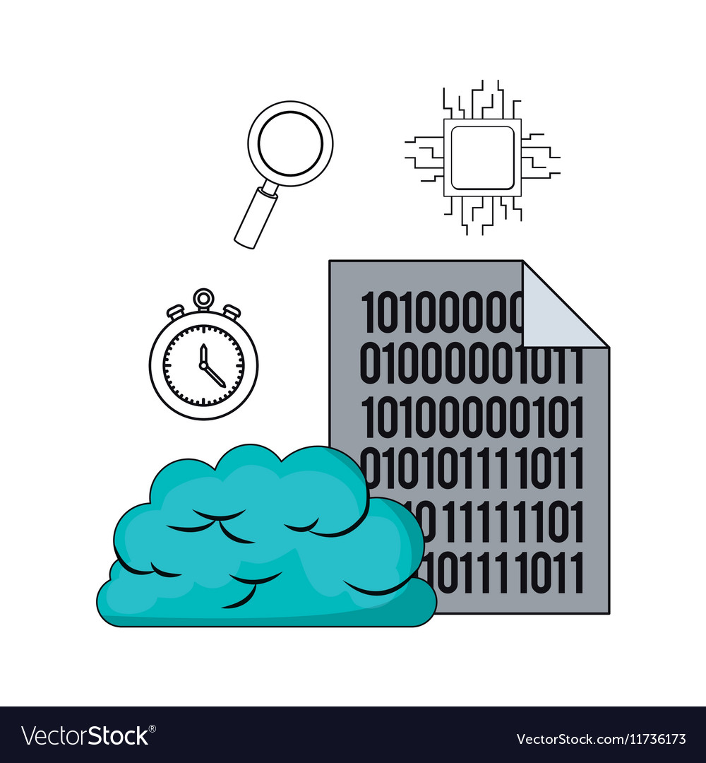Big data related icons image