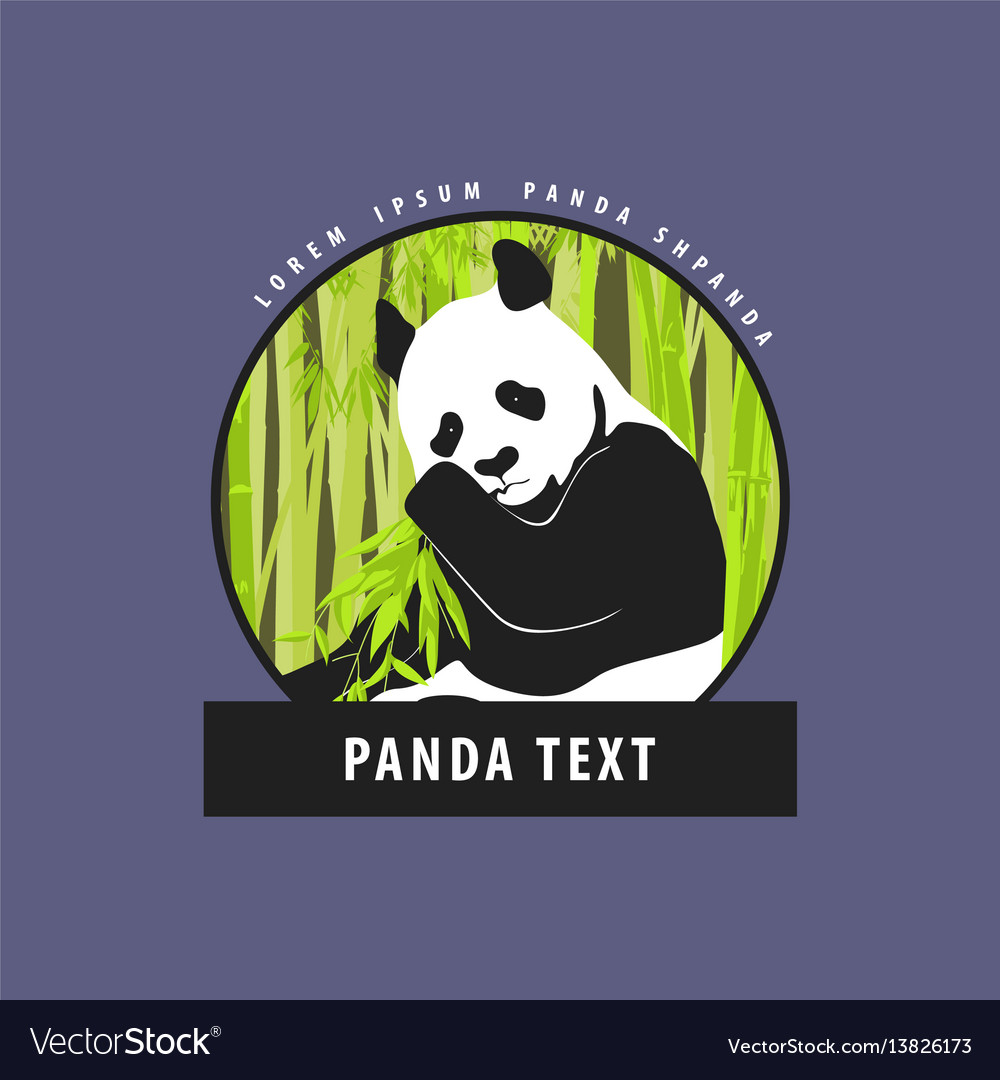 Bright logo with a beautiful panda