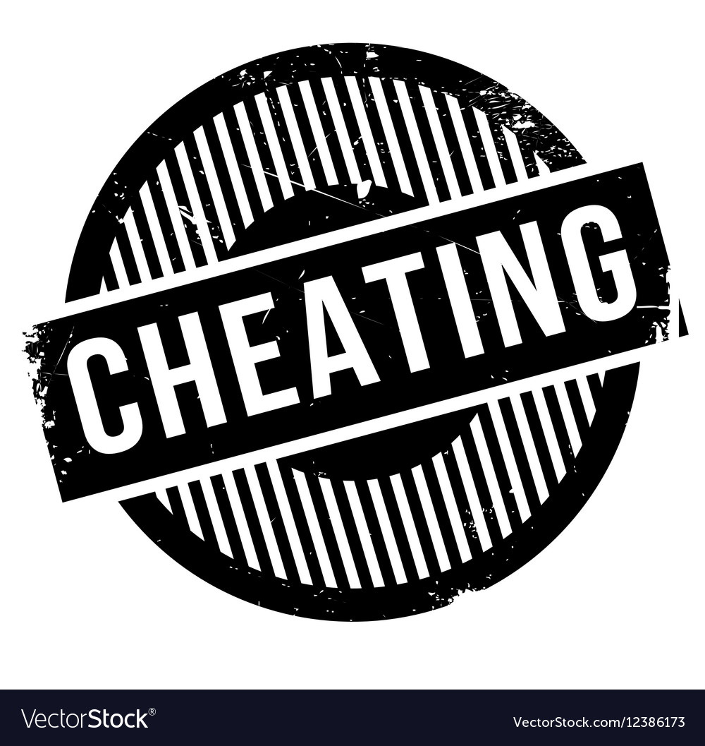 Cheating rubber stamp Royalty Free Vector Image