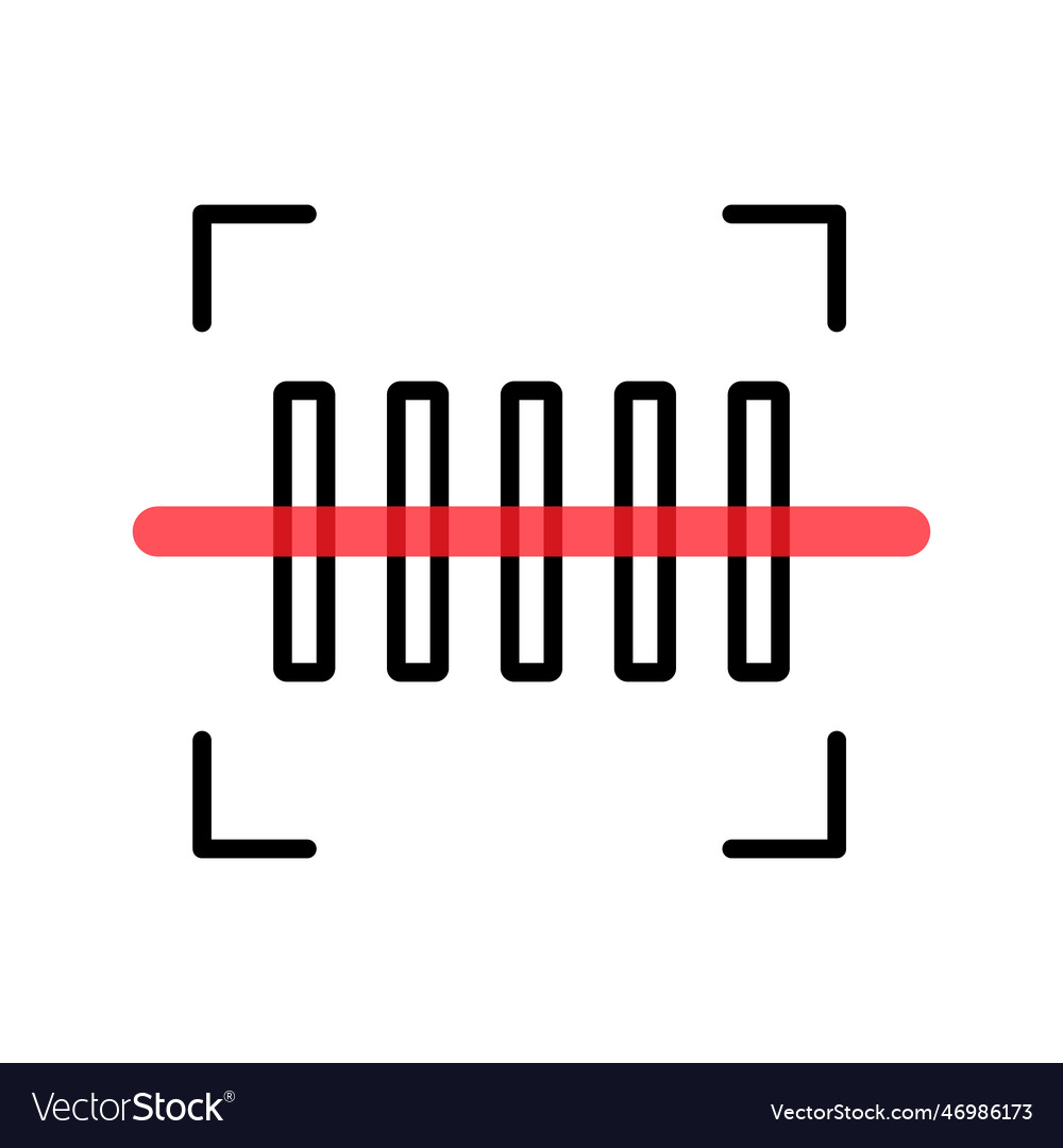 Code scanning icon or red sensor