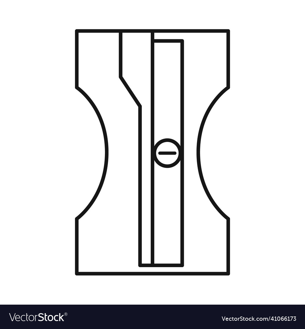 Isolated object of sharpener and mechanical sign vector image Isolated object of sharpener and mechanical sign