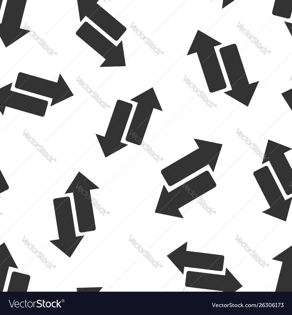 Reverse arrow sign icon seamless pattern vector image Reverse arrow sign icon seamless pattern