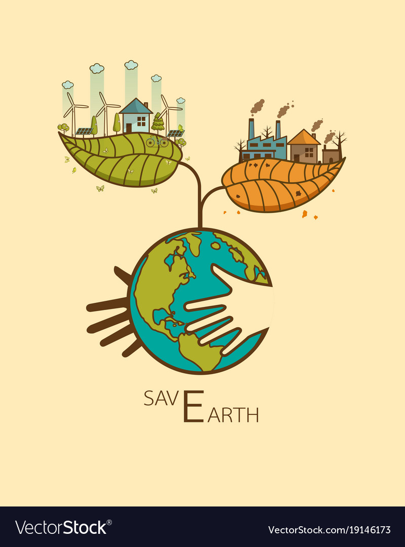 Save The Earth Royalty Free Vector Image - Vectorstock