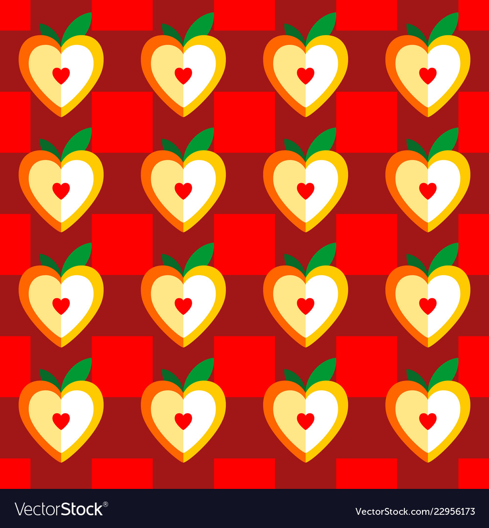 Seamless pattern of hearts heart stylized