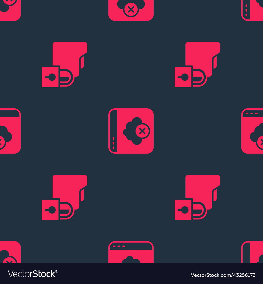 Set folder and lock failed access cloud vector image Set folder and lock failed access cloud