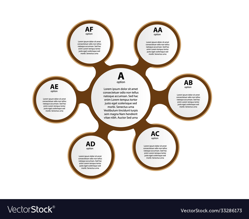 Six multicolored round elements with thin line Vector Image Six multicolored round elements with thin line