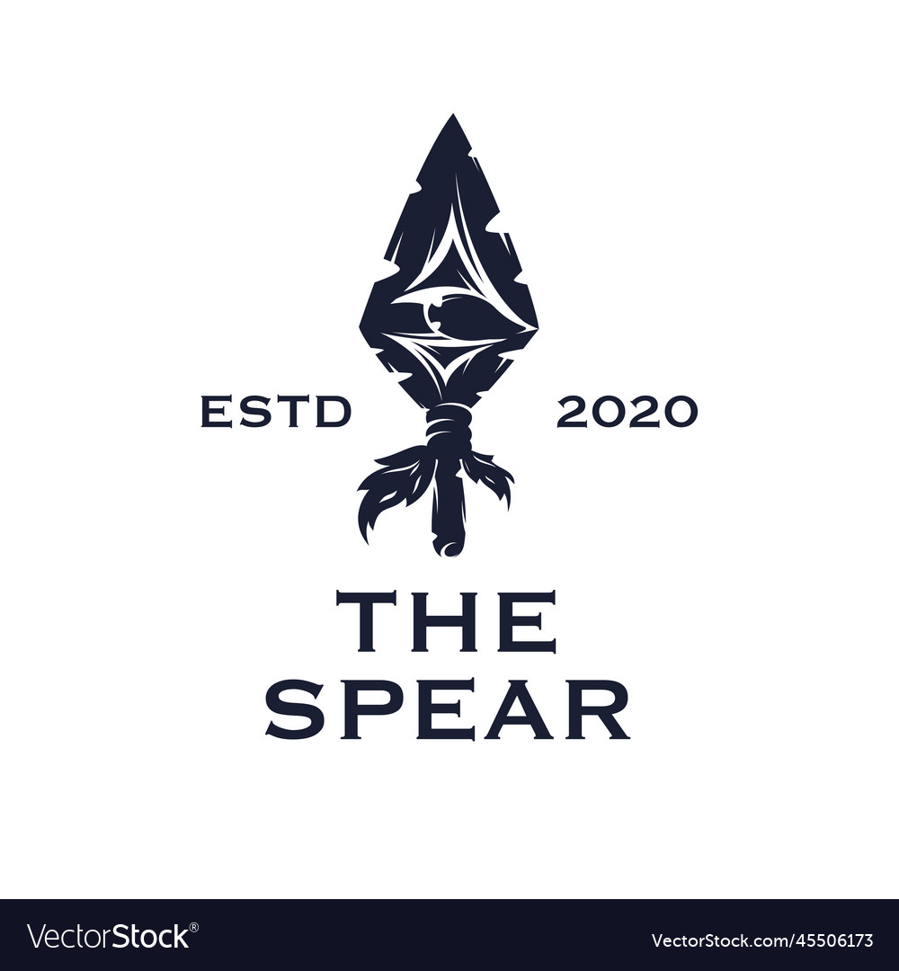 Spear arrowhead symbol company vector image Spear arrowhead symbol company