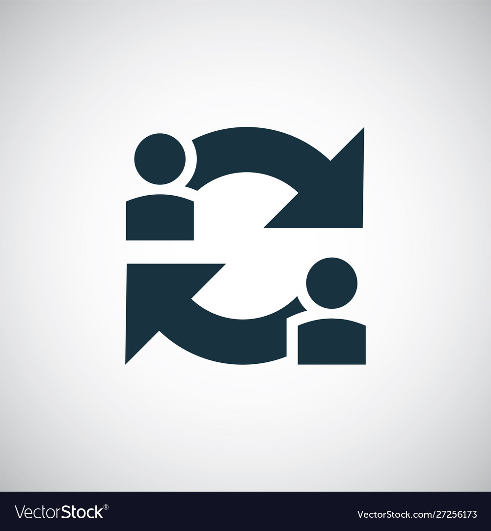 Team arrows icon for web and ui on white
