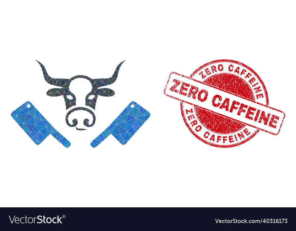 Textured zero caffeine round badge and butchery