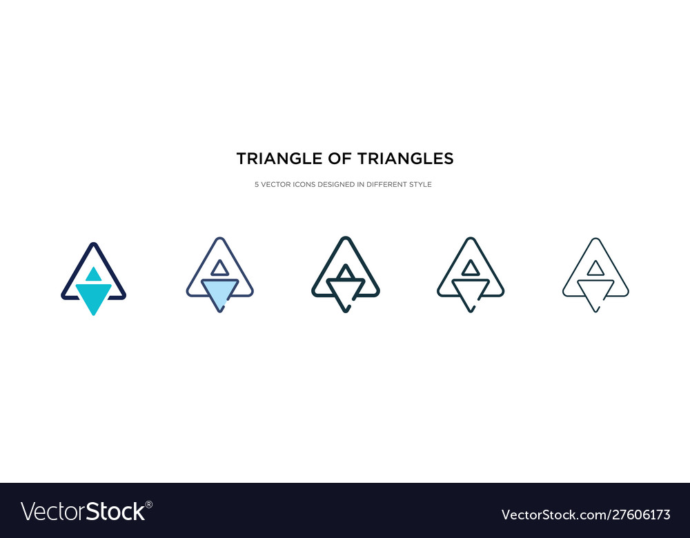 Triangle triangles icon in different style