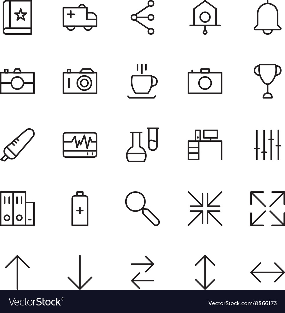 Web and user interface outline icons 2