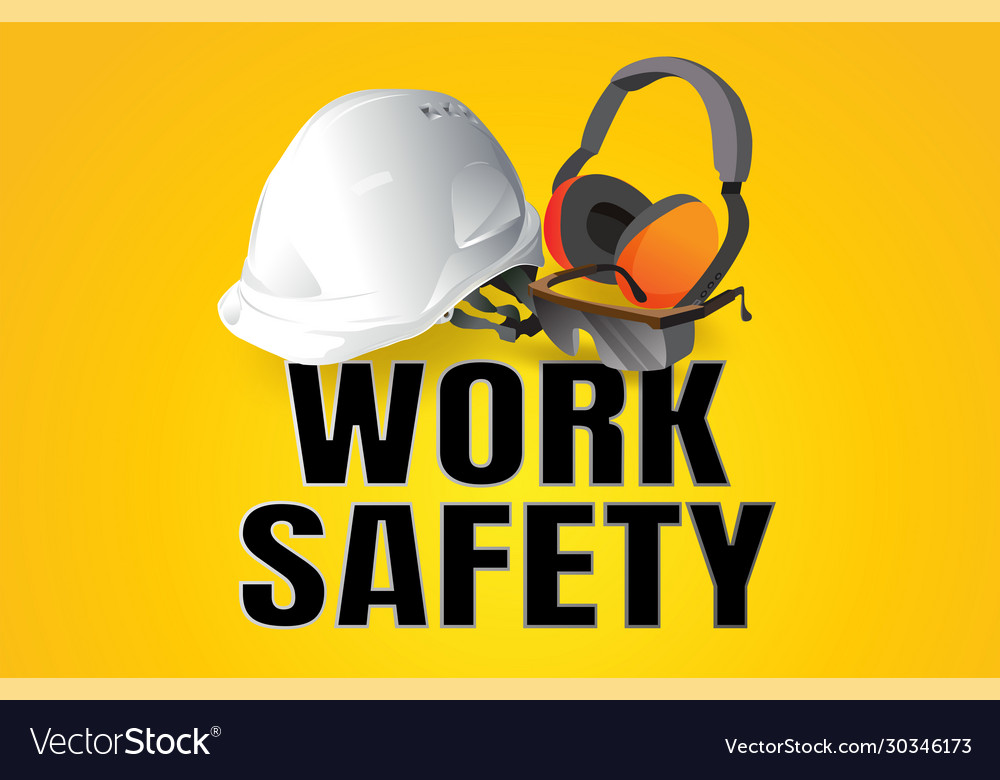 Work safety safety equipment construction Vector Image