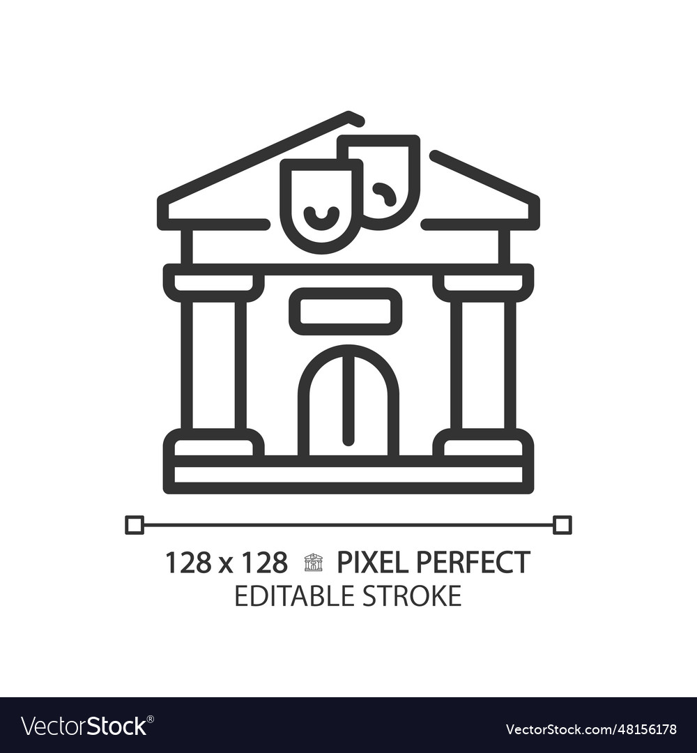 2d editable thin line library icon Royalty Free Vector Image