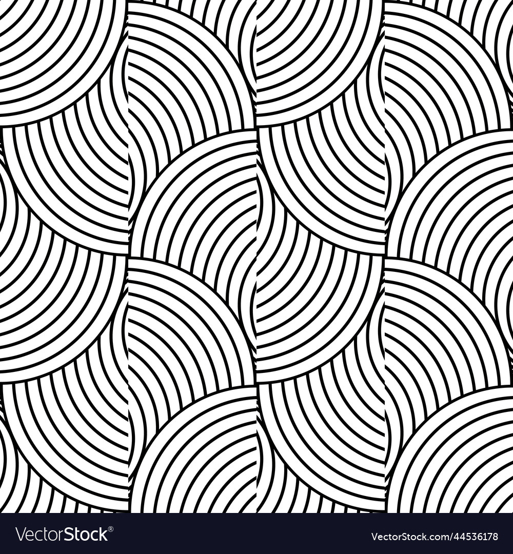 Abstract black and white linear seamless Vector Image