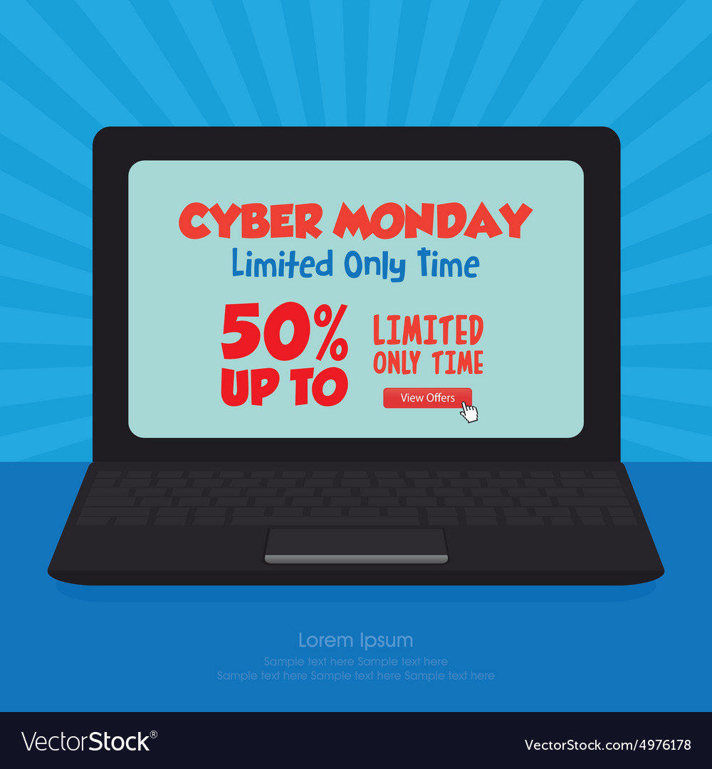 Abstract cyber monday background with some special