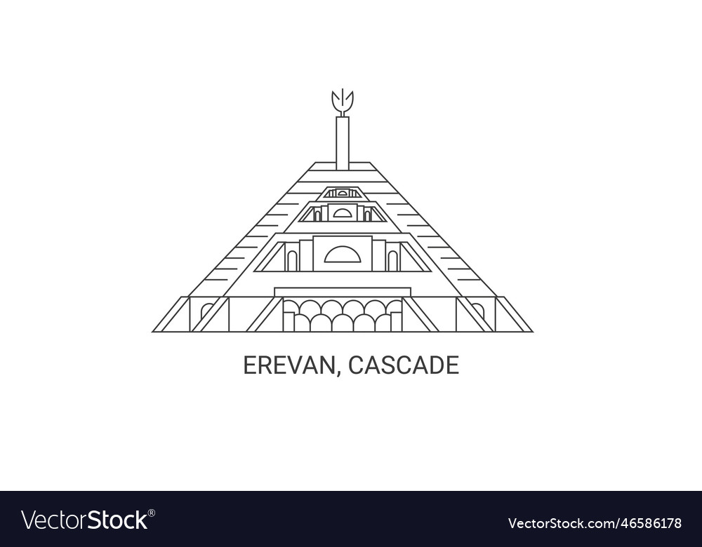 Armenia erevan cascade travel landmark Royalty Free Vector