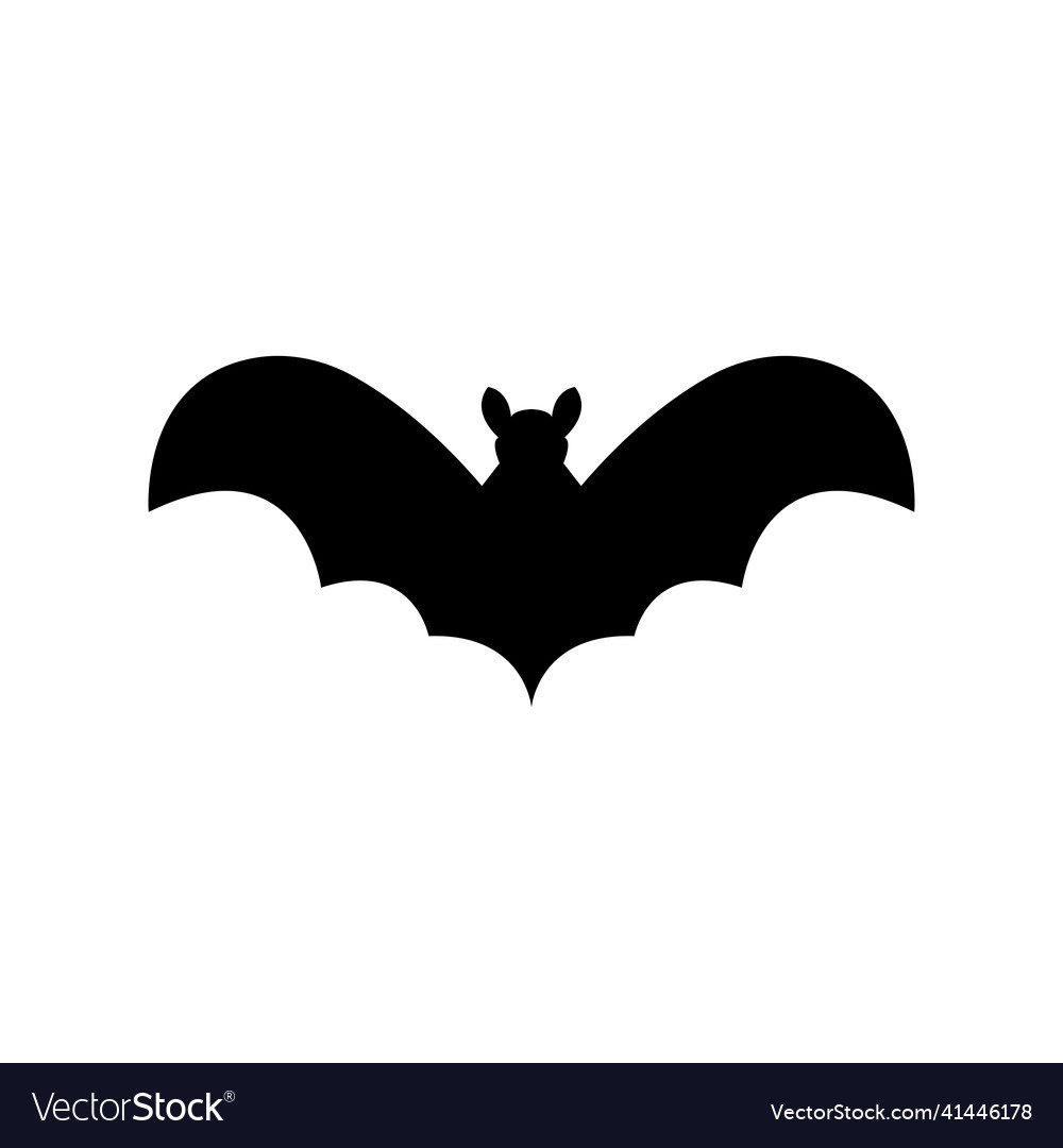 Bat icon silhouette Royalty Free Vector Image - VectorStock