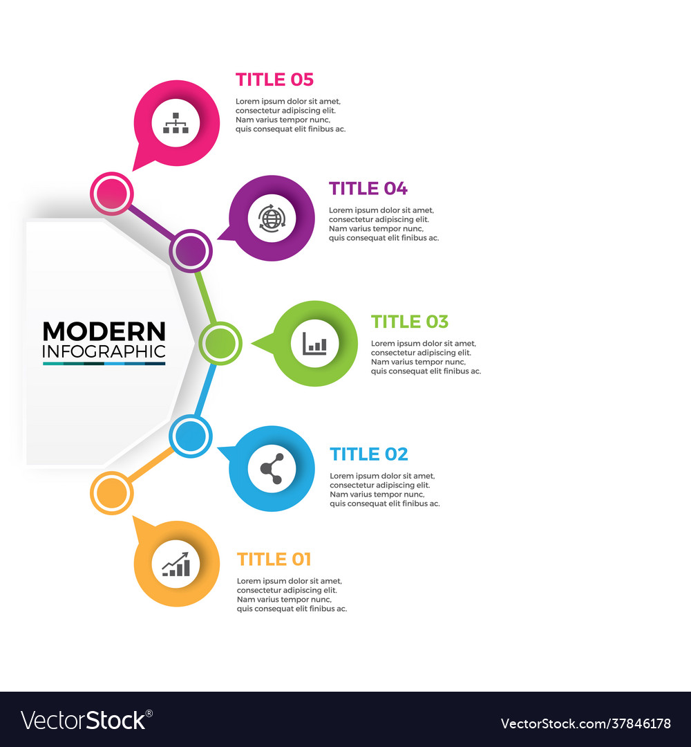 Business data visualization process chart Vector Image