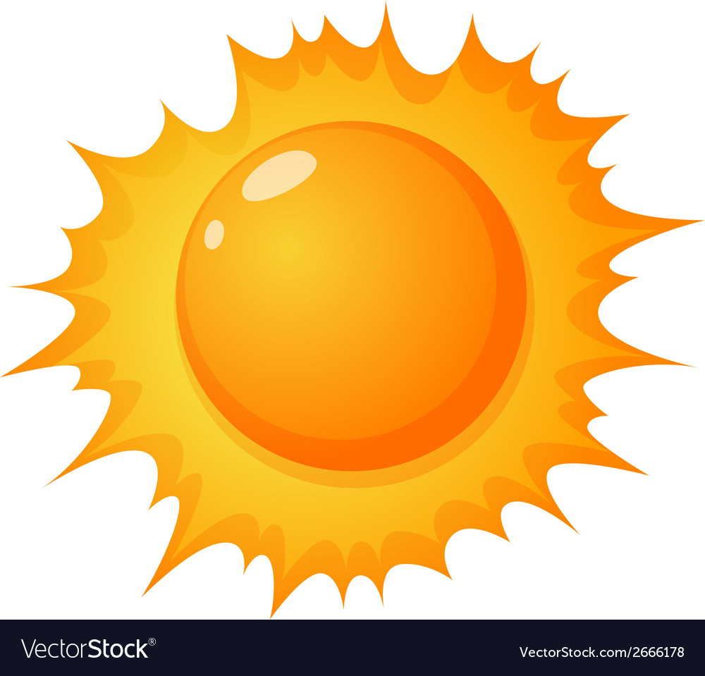 Hot sun Royalty Free Vector Image - VectorStock