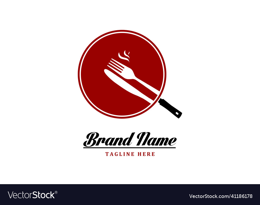 Letter q food logo design template Royalty Free Vector Image