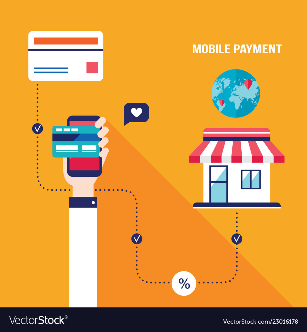 Mobile payment online shopping and e-commerce Vector Image