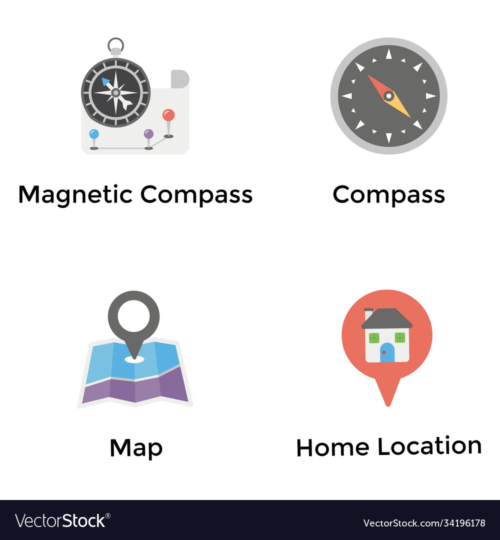 Navigation and location icons