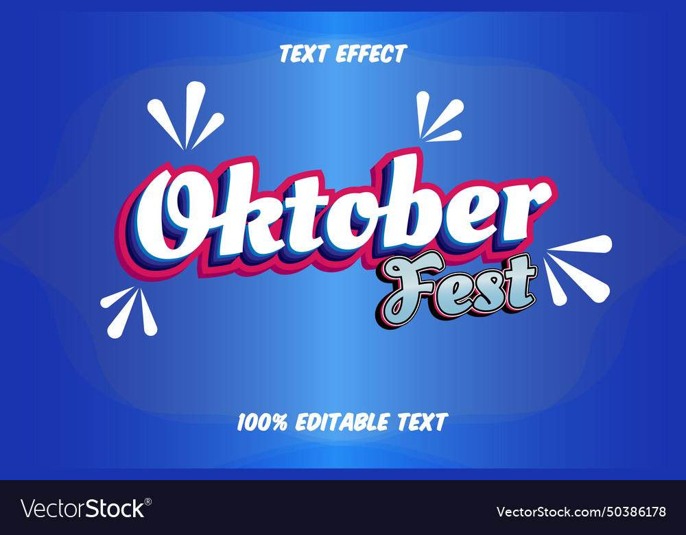 October fest with modern style editable text