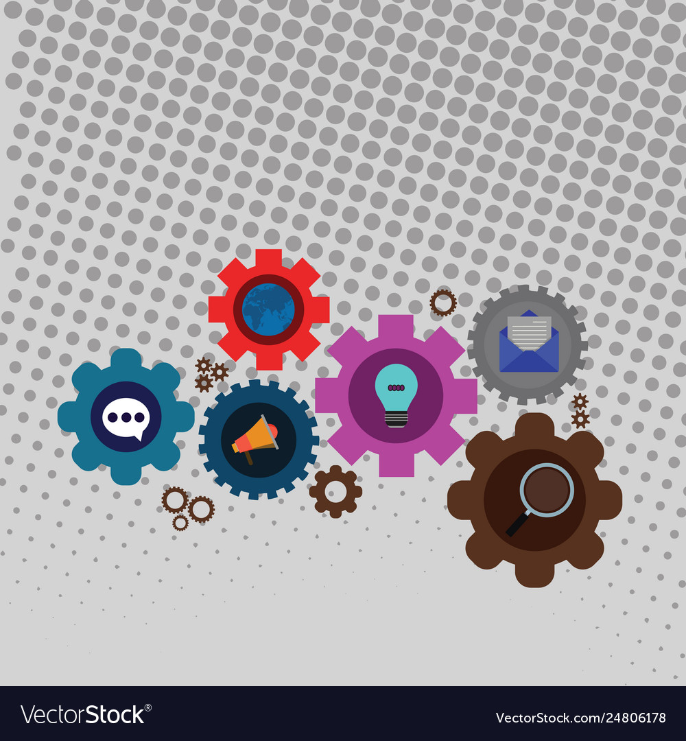 Set global social networking icons inside vector image Set global social networking icons inside