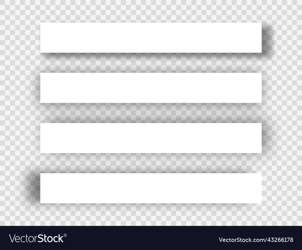 Set of paper with shadows vector image Set of paper with shadows