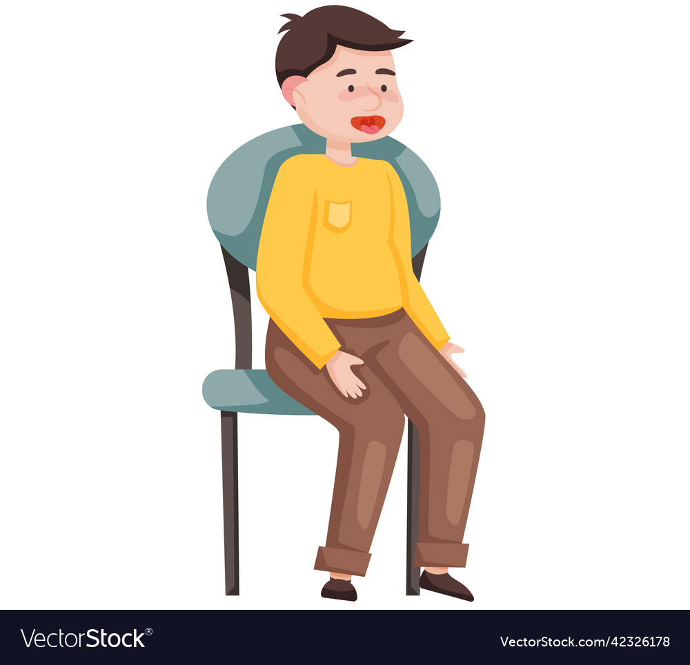 Sore throat or pain boy at consultation Royalty Free Vector Sore throat or pain boy at consultation Royalty Free Vector