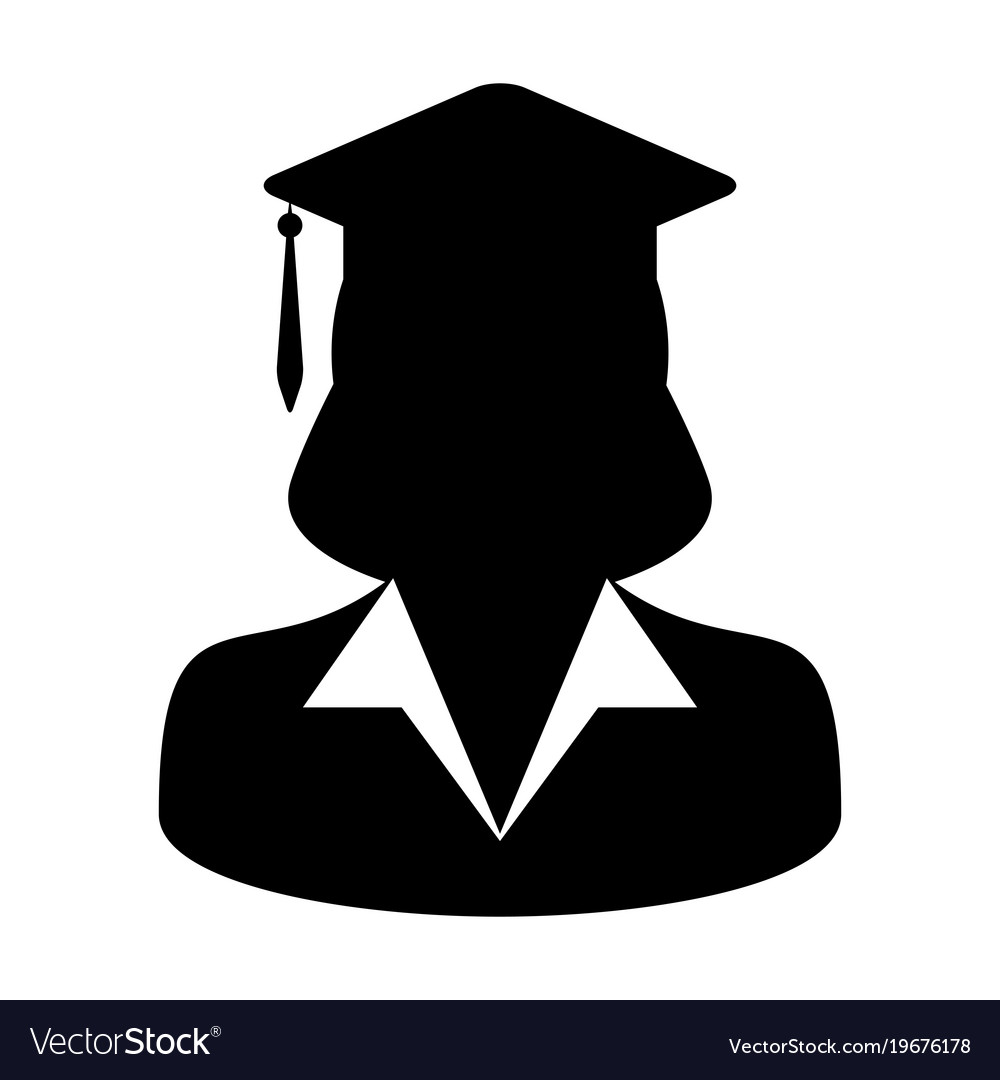 Student icon graduation with mortar board Vector Image