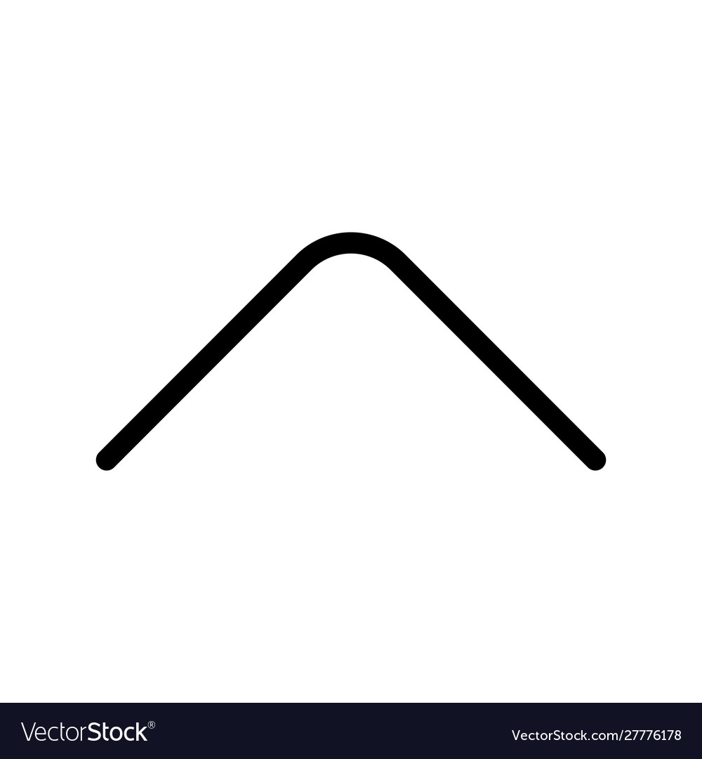 Up arrow icon with white background
