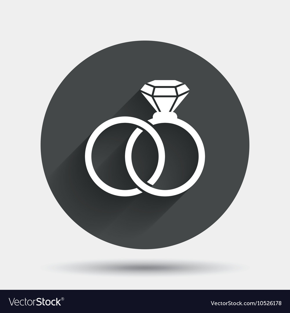 Wedding rings sign icon engagement symbol