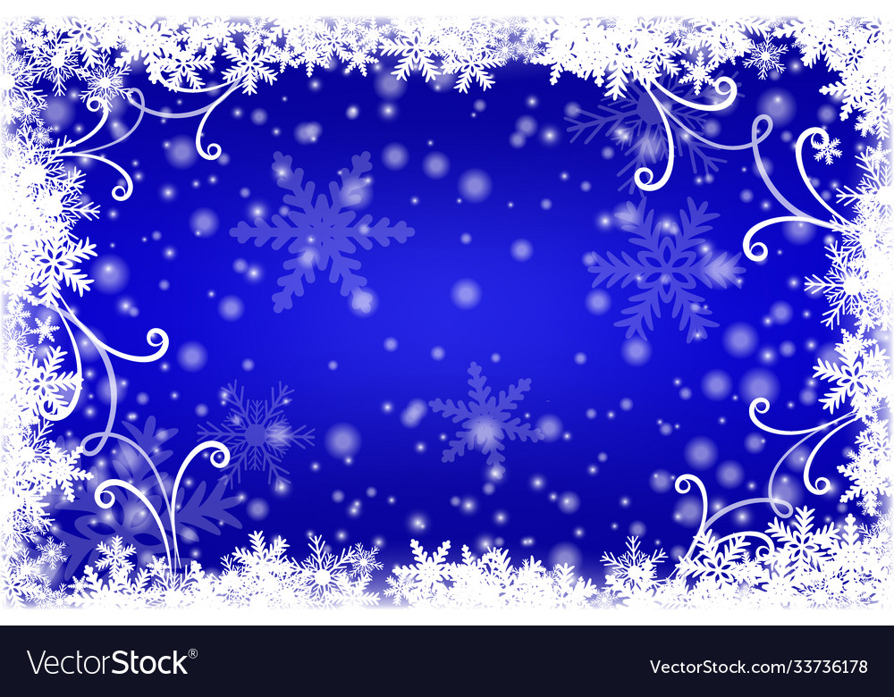 Winterblauer Hintergrund mit Schneeflocken