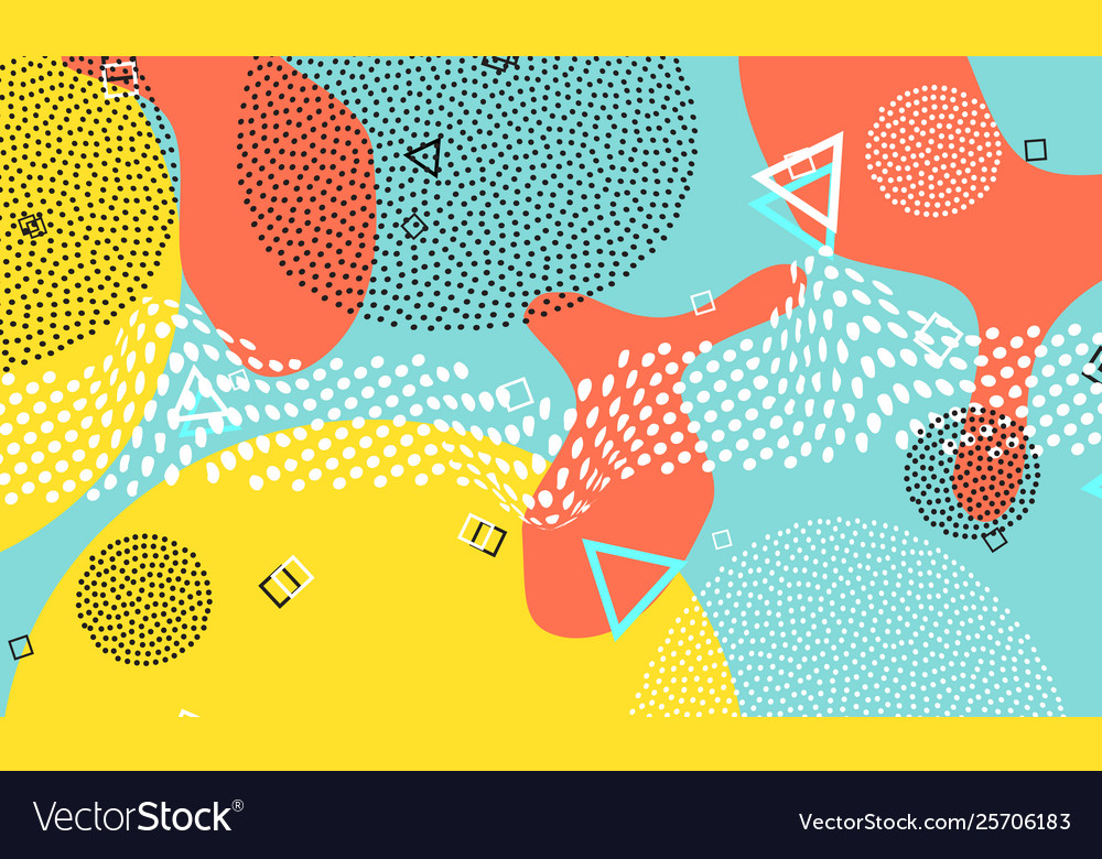 Abstract fun background colour shapes pattern