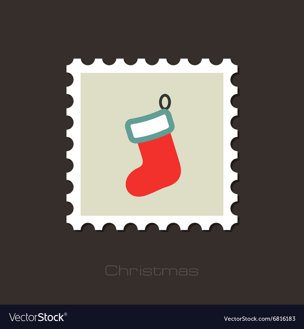 Christmas socks flat stamp