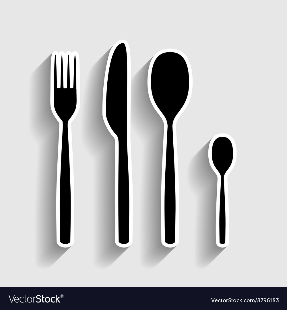 Fork spoon and knife sign