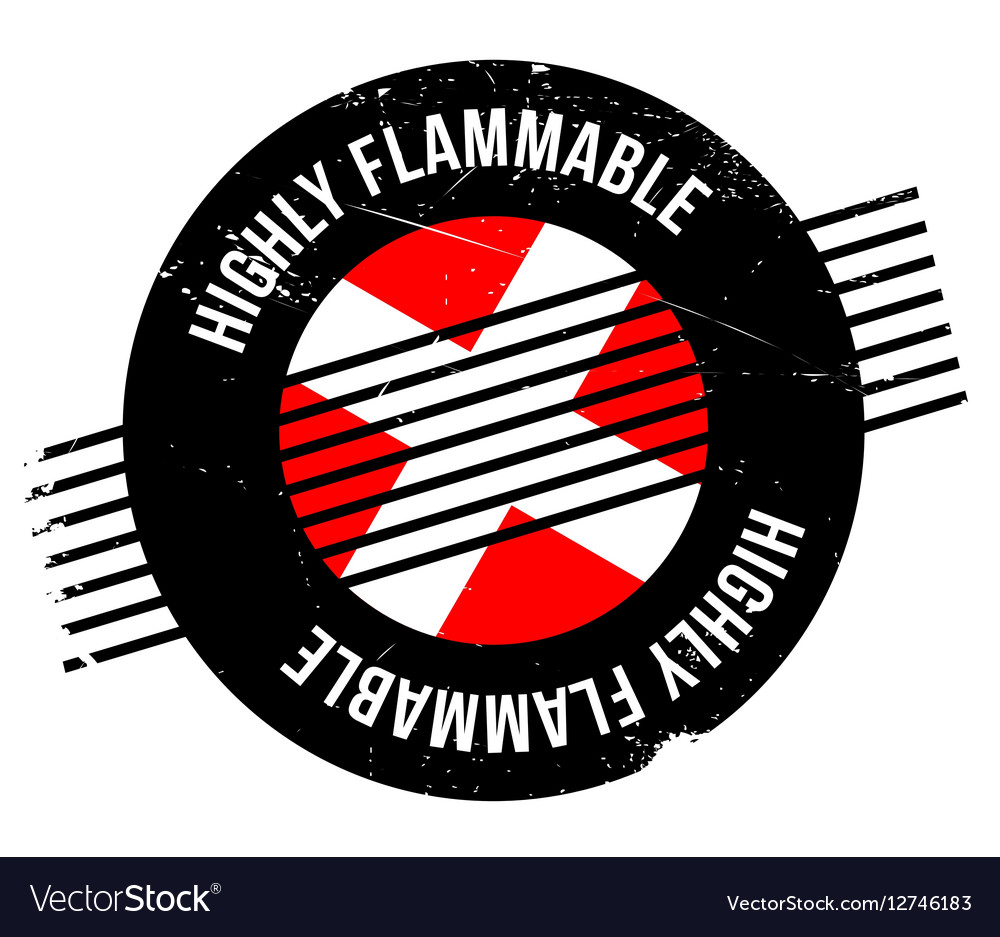 Highly Flammable Rubber Stamp Royalty Free Vector Image Rubber Stamp Royalty Free Vector Image
