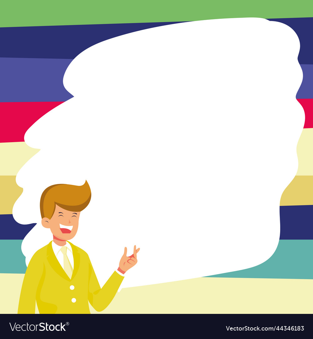 Instructor drawing pointing stick on empty Vector Image Instructor drawing pointing stick on empty