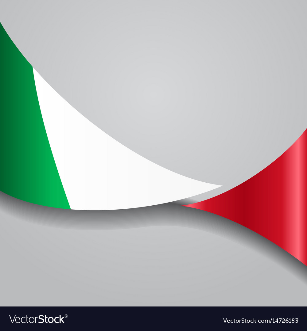 Italian wavy flag Royalty Free Vector Image - VectorStock