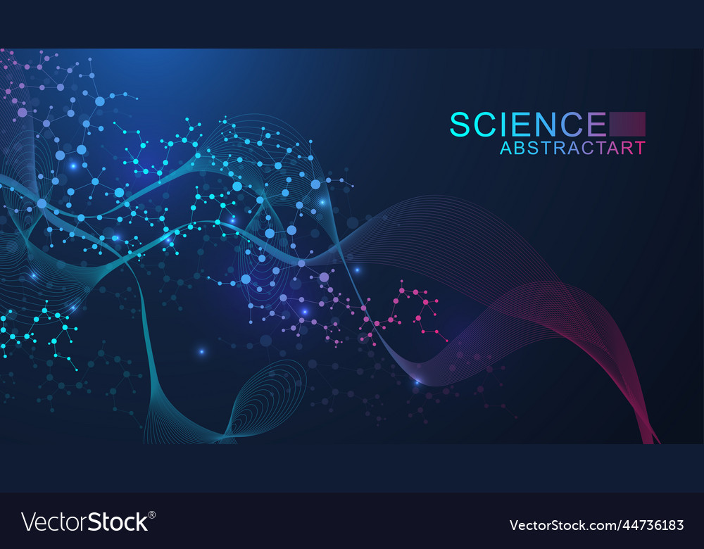 Modern abstract molecules structure for science