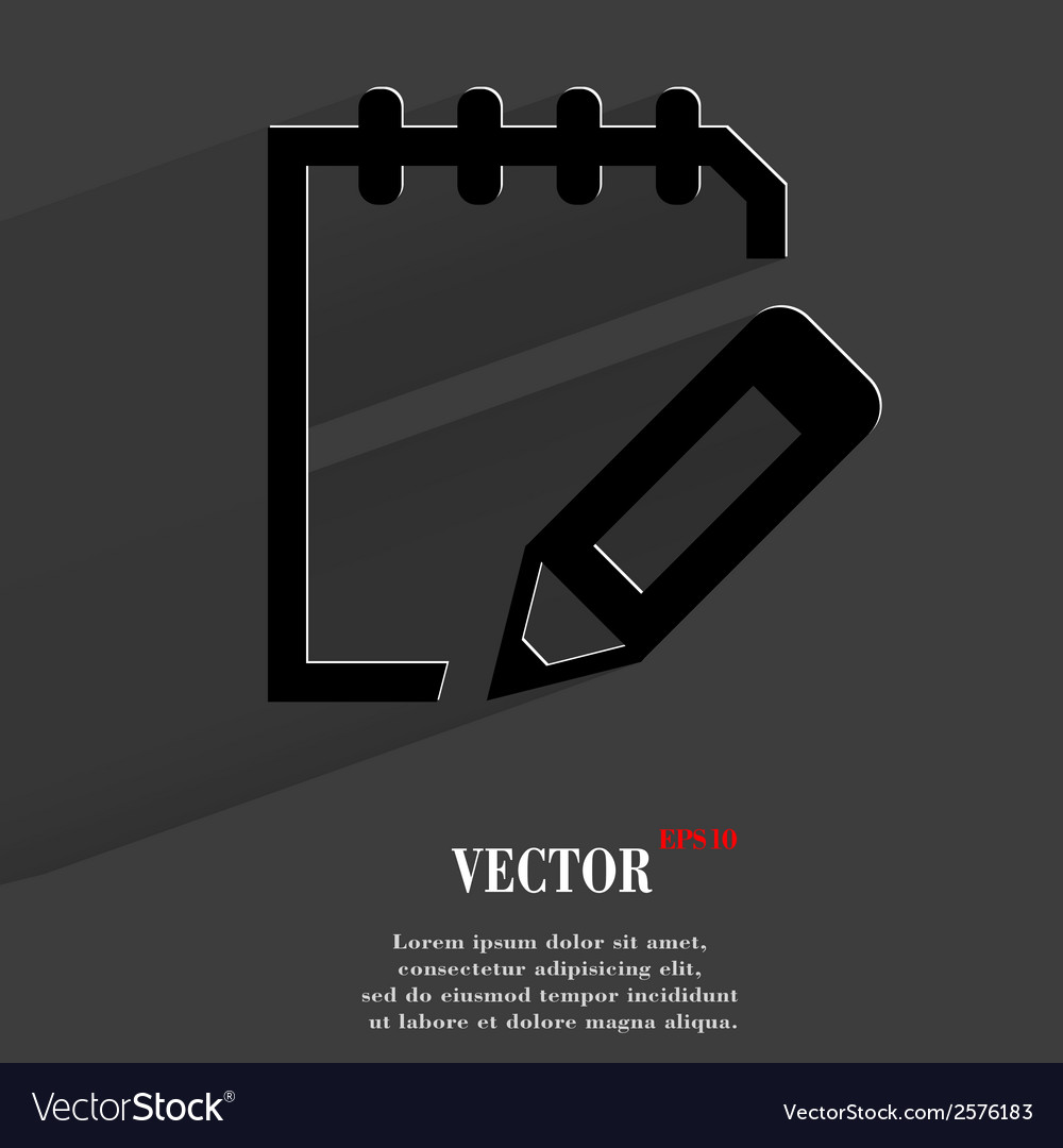 Notepad paper documents flat modern web button