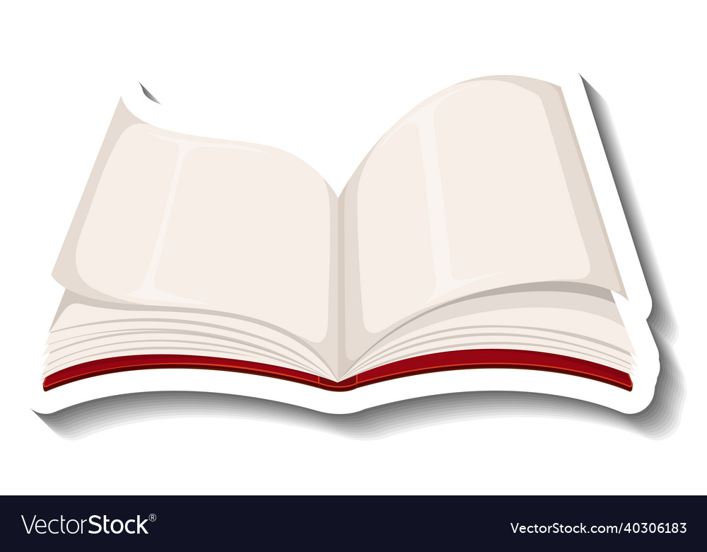 Opened book with empty pages Vector Image Opened book with empty pages