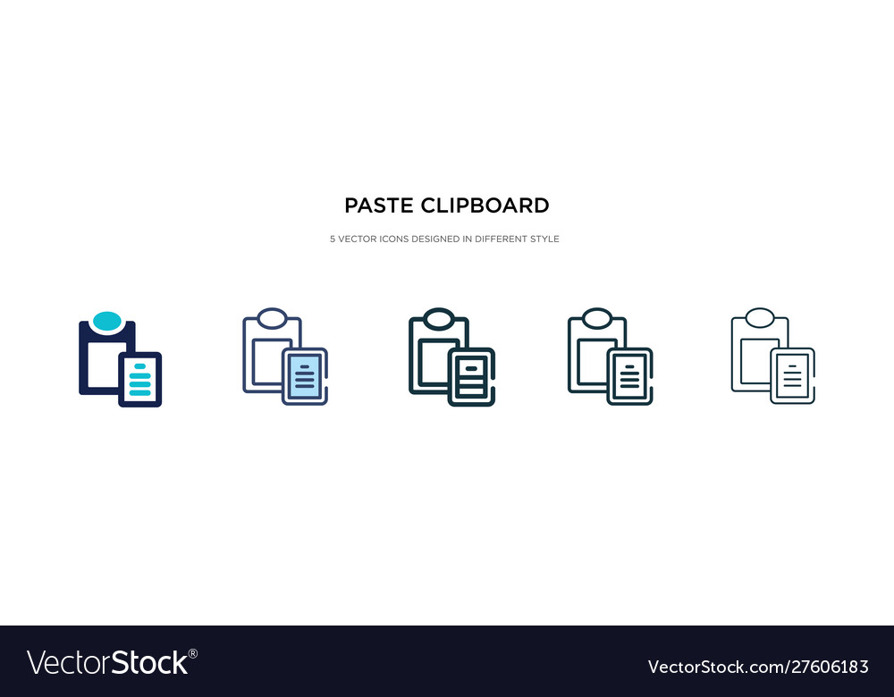 Paste clipboard icon in different style two